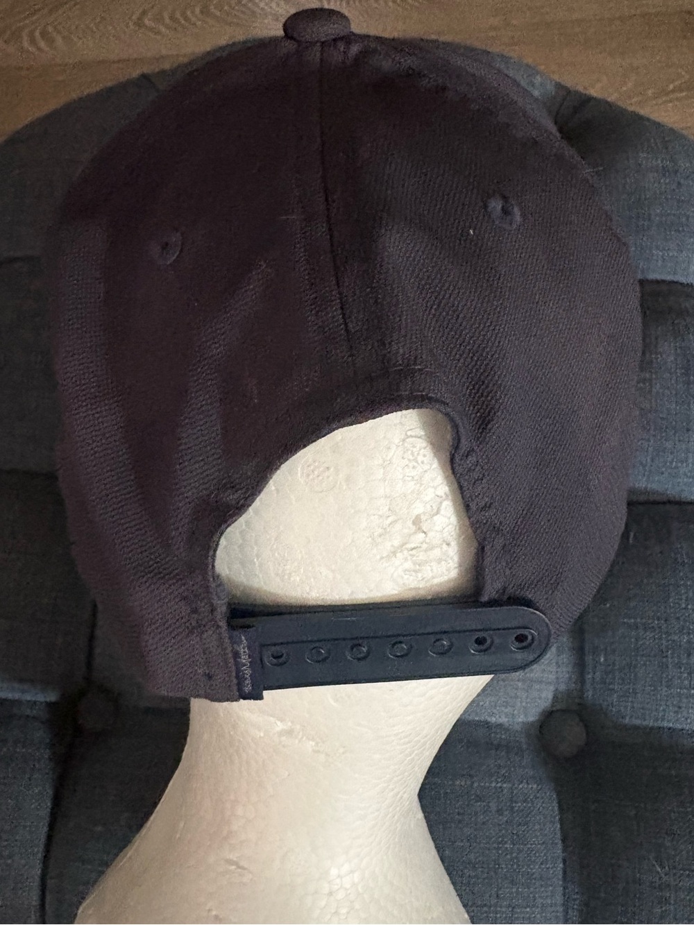Travis Mathew Navy Hat with Red Logo Patch - Picture 4 of 5